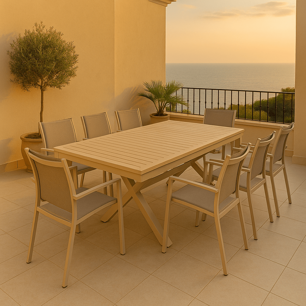 Table Aluminium 100*172/243 - version X