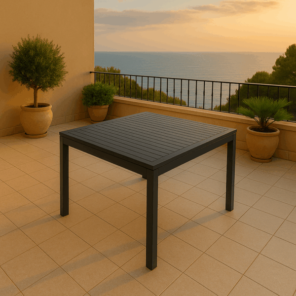 Table 100% aluminium 90*90/180 – Image 4