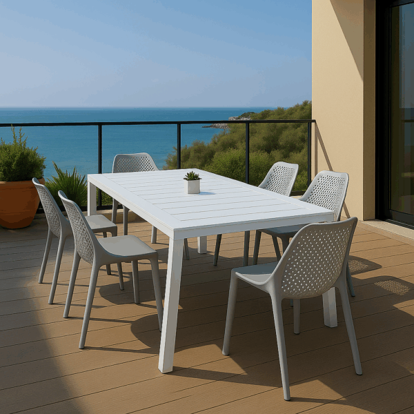 Table Aluminium 100*172/243