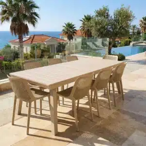 Aluminium table 100*172/243